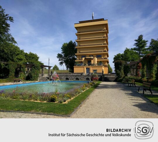 Der Wasserturm an der ehemaligen Galgenleithe in Reichenbach im Vogtland.