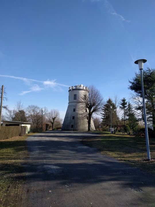 Der Aussichtsturm Windmühle in Boxdorf.