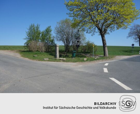 Wegweiser an der Geleitstraße/Kammstraße Dorfchemnitz.