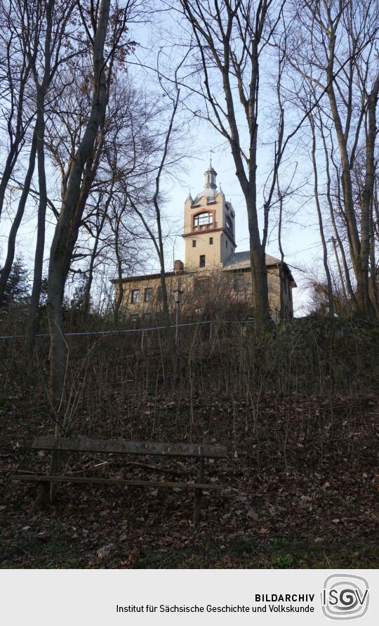 Beckenbergbaude mit Aussichtsturm bei Eibau.