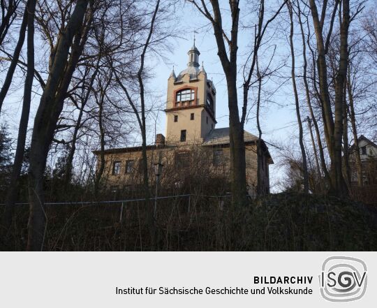 Beckenbergbaude mit Aussichtsturm bei Eibau.