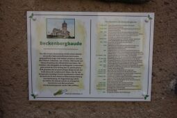 Infotafel an der Beckenbergbaude bei Eibau.