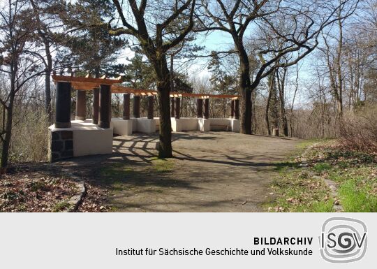 Die Bastei im Stadtpark auf dem Weinberg in Taucha.