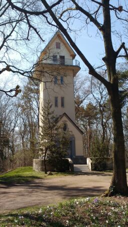 Der Aussichtsturm im Stadtpark auf dem Weinberg in Taucha.