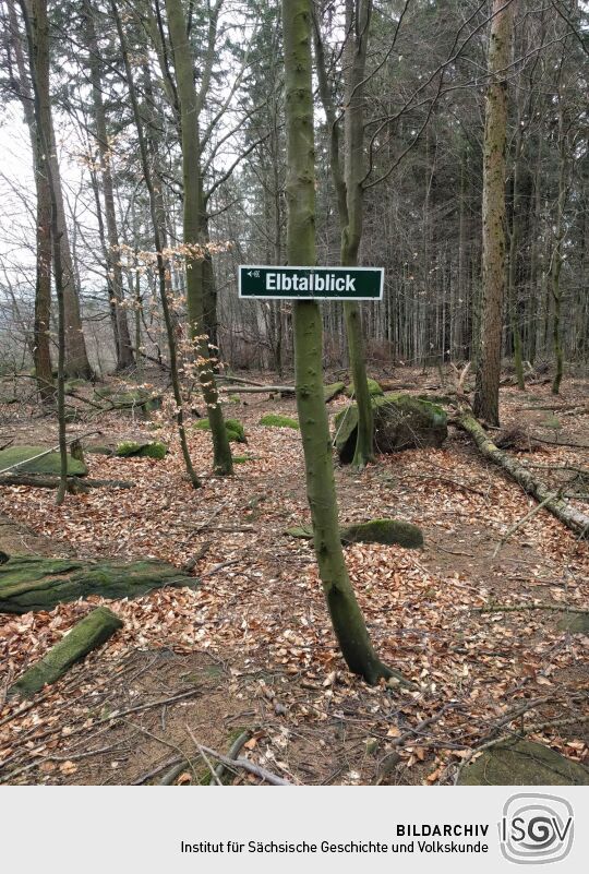 Aussichtspunkt Elbtalblick am Hochstein bei Elstra.