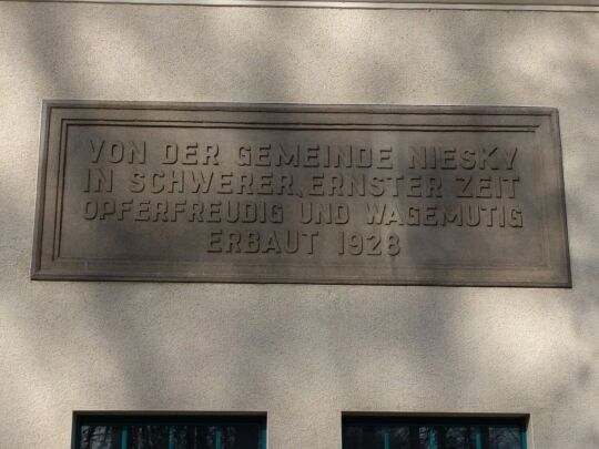 Inschrift am WasserTurm in Niesky.