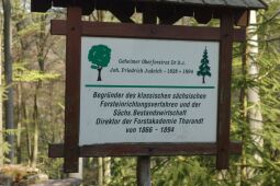 Bild: Infotafel an der Judeichhöhe bei Lengefeld.