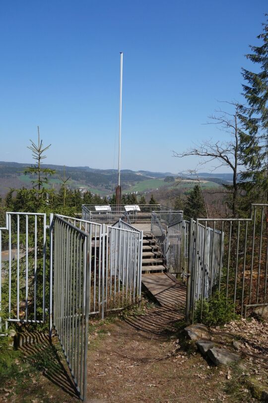 Aussichtspunkt auf dem Rockelmann bei Schwarzenberg.
