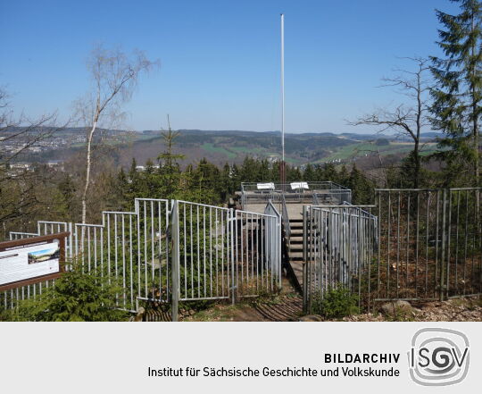 Aussichtspunkt auf dem Rockelmann bei Schwarzenberg.