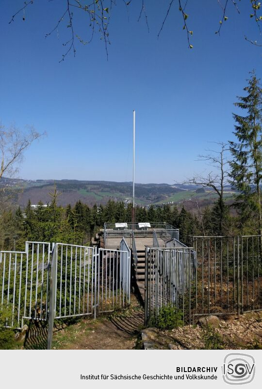 Aussichtspunkt auf dem Rockelmann bei Schwarzenberg.