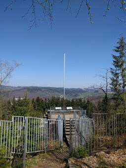 Aussichtspunkt auf dem Rockelmann bei Schwarzenberg.