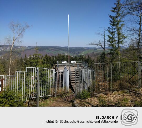 Aussichtspunkt auf dem Rockelmann bei Schwarzenberg.