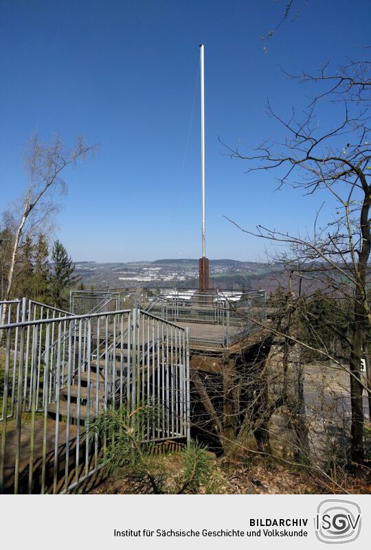 Aussichtspunkt auf dem Rockelmann bei Schwarzenberg.