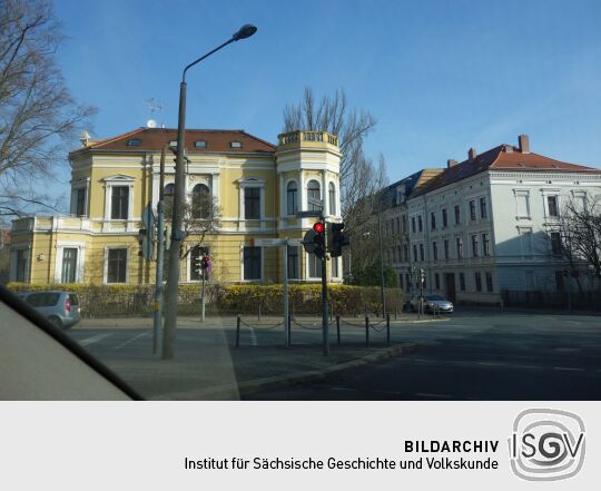 Stadtvilla mit Turmanbau an der Kreuzung Schillerstraße/Blockhausstraße in Görlitz.
