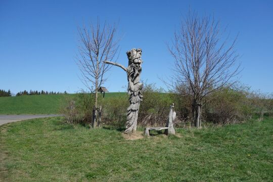 Holzplastik am Geleitsweg oberhalb Dorfchemnitz.