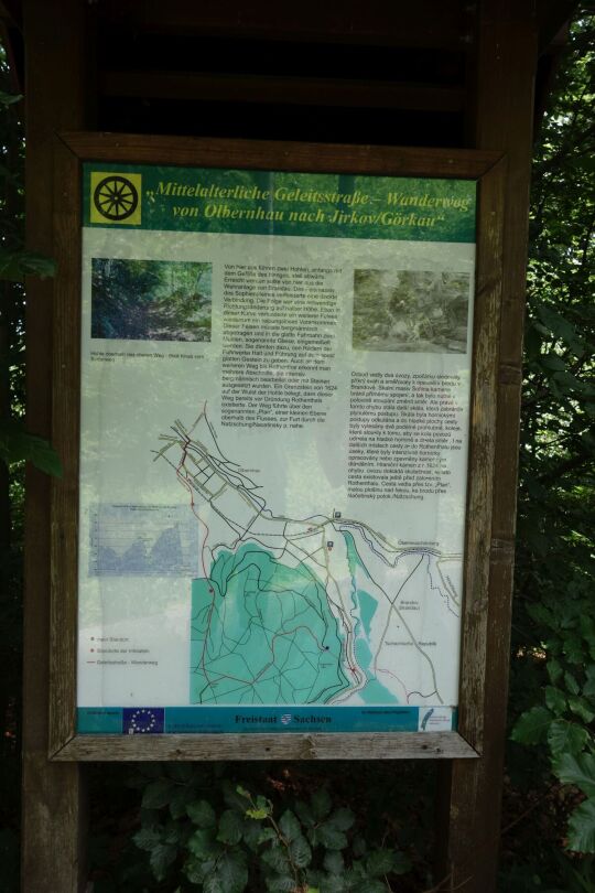 Infotafel am Bruchbergweg bei Olbernhau.