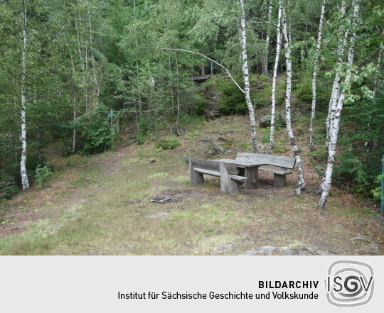 Ruheplatz auf dem Stößerfelsen bei Olbernhau.