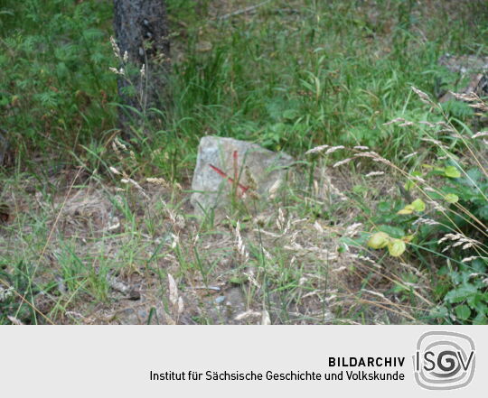 Reviermarkierung an der ehemaligen Vereinsstiege bei Olbernhau.