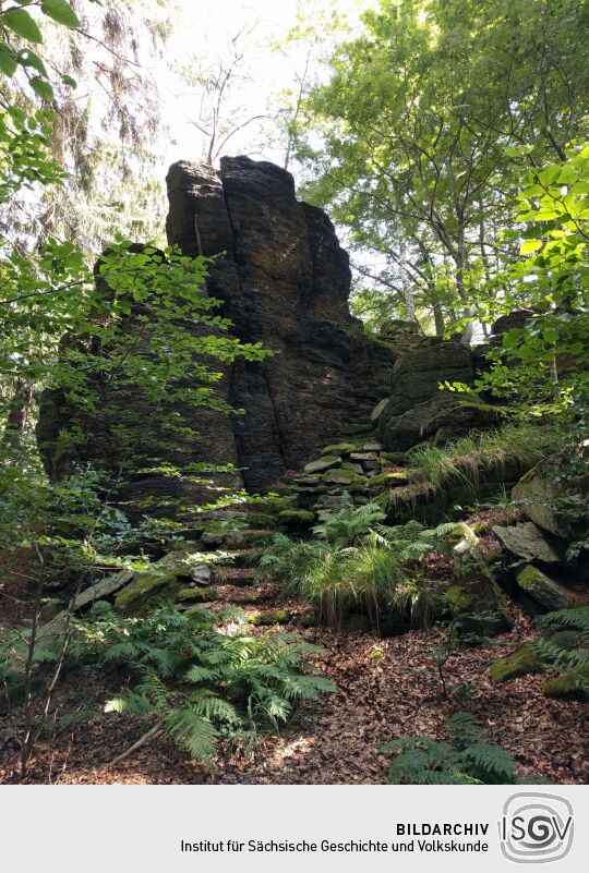 Der ehemalige Aussichtspunkt Bruchbergfelsen.