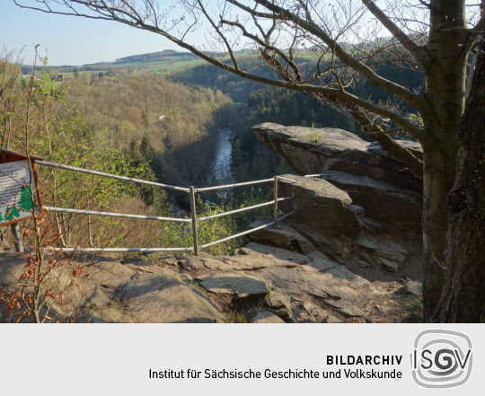 Auf der Brückenklippe in der Wolkensteiner Schweiz.