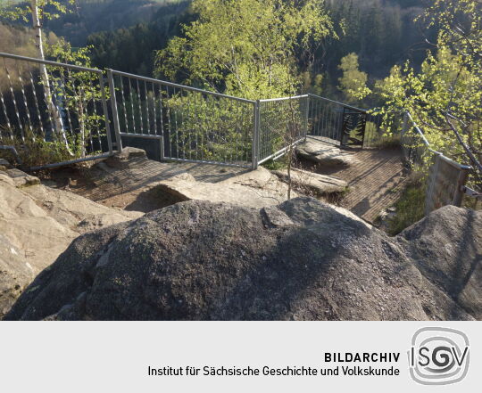 Auf der Brückenklippe in der Wolkensteiner Schweiz.