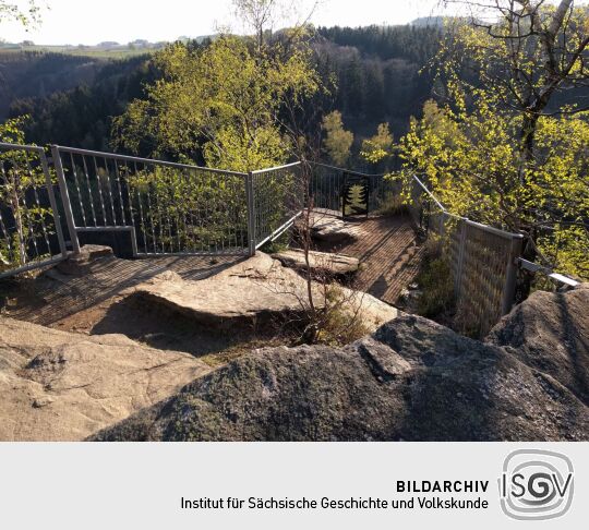 Auf der Brückenklippe in der Wolkensteiner Schweiz.