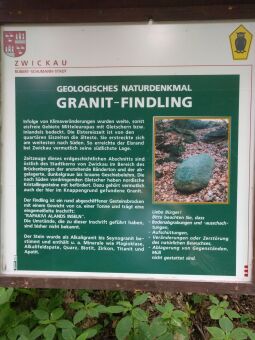 Infotafel im Knappengrund in Zwickau.