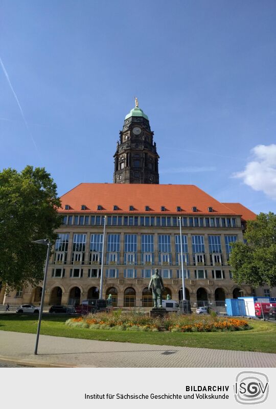 Das Rathaus in Dresden.