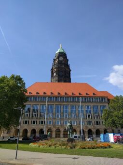 Das Rathaus in Dresden.
