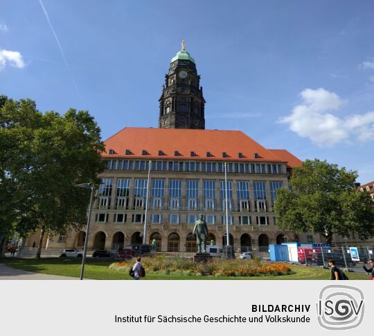 Das Rathaus in Dresden.