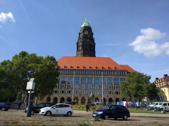 Das Rathaus in Dresden.