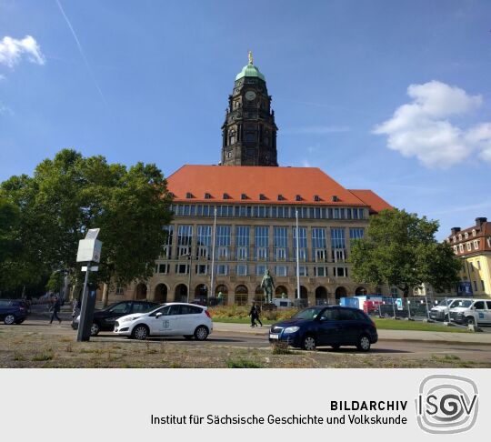 Das Rathaus in Dresden.