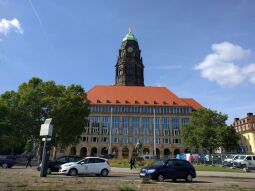 Das Rathaus in Dresden.
