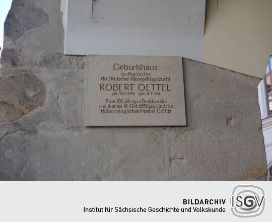 Inschrift an Görlitzer Wohnhaus.