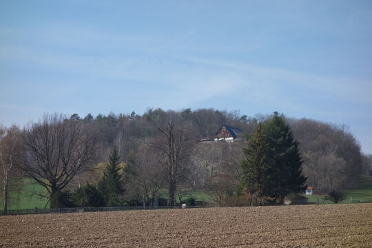 Blick zur Gaststätte auf der Koitsche bei Hörnitz.