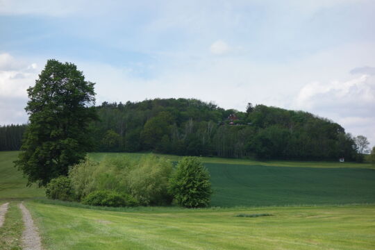 Blick zur Gaststätte auf der Koitsche bei Hörnitz.