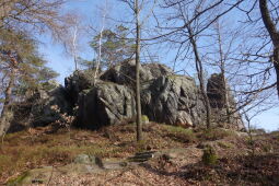 Der Hieronymusstein in Jonsdorf im Zittauer Gebirge.