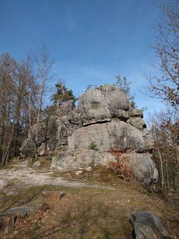 Der Hieronymusstein in Jonsdorf im Zittauer Gebirge.