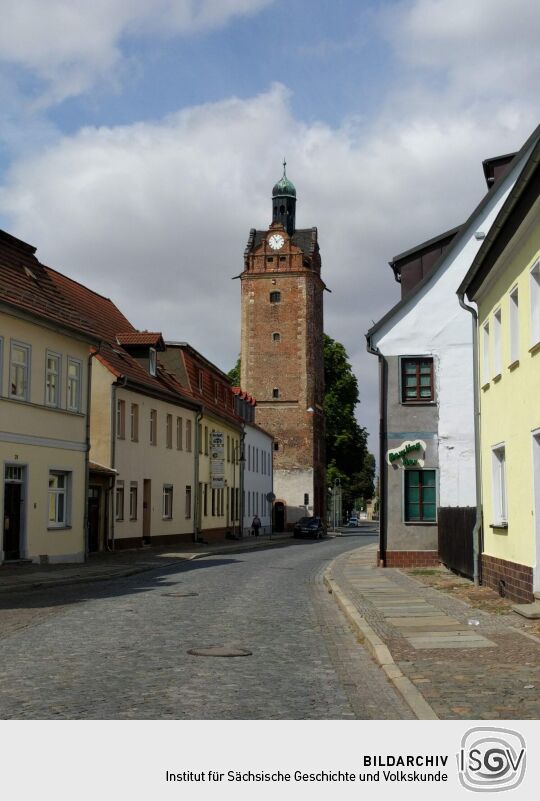 Der Hallesche Turm in Delitzsch.