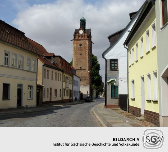 Der Hallesche Turm in Delitzsch.