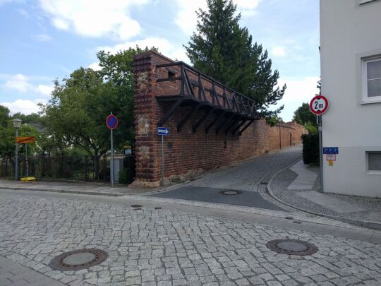 Teil der historischen Stadtmauer von Delitzsch.
