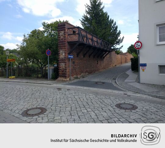 Teil der historischen Stadtmauer von Delitzsch.