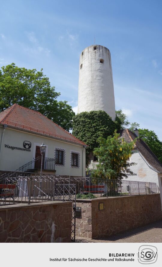 Historischer Wachturm an der ehemaligen Amts- und Ratsfronfeste in Oschatz.
