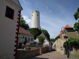 Historischer Wachturm an der ehemaligen Amts- und Ratsfronfeste in Oschatz.