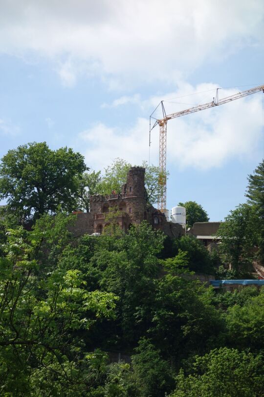 Die Aussichtsruine am Miruspark in Leisnig.