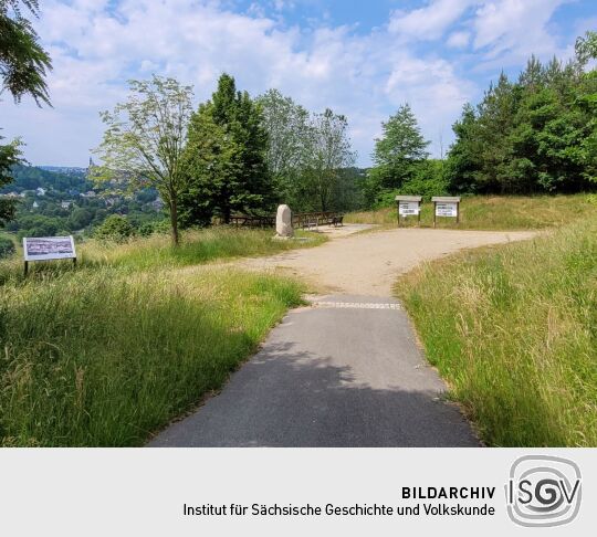 Das Ensemble am Aussichtspunkt Biedenkopfblick am Hammerberg bei Aue-Bad Schlema.