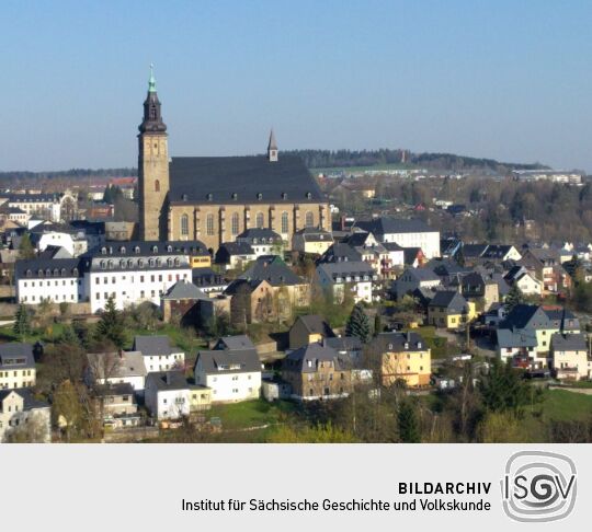 Die Kirche St. Wolfgang in Schneeberg.