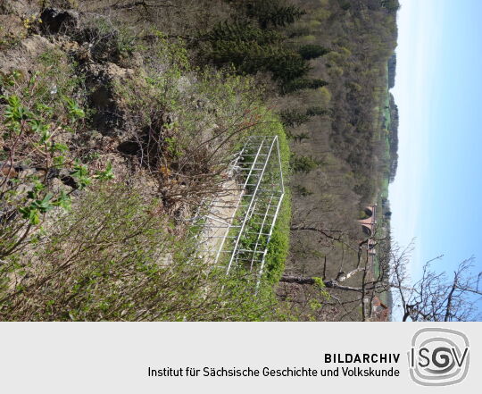 Der Aussichtspunkt Loreley über dem Tiebtal in der Vogtländischen Schweiz.