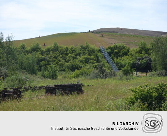 Aussichtspunkt auf der Großdeponie Cröbern bei Großpösna.