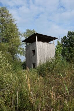 Der Aussichtsturm am Dubringer Moor bei Wittichenau-Neudorf Teichhaus.